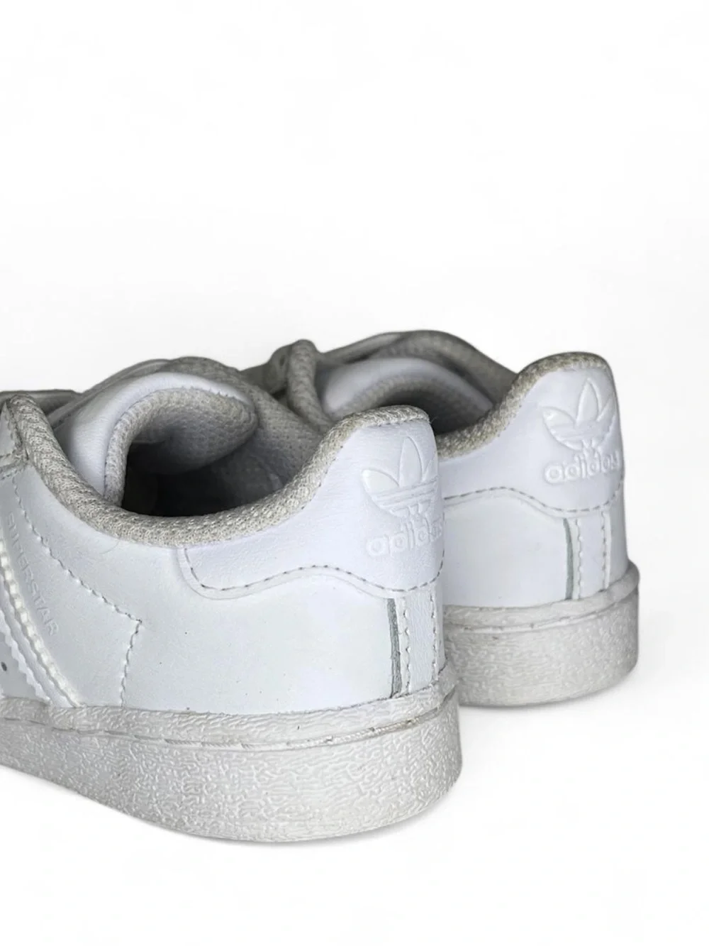 ADIDAS Superstar White Toddlers Sneakers Size 6 Infant Baby Walking Shoes